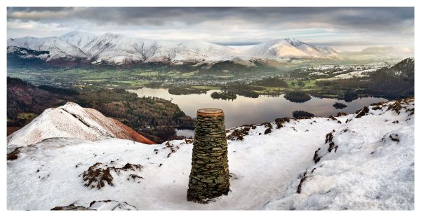 Winter Morning at Cat Bells Cairn - Print