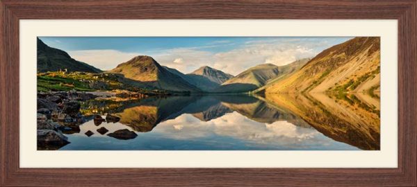 Evening Reflections of Wastwater framed print with Mount