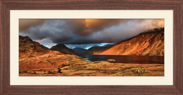 Dark Dusk Over Wastwater framed print with Mount