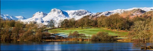 Icy Loughrigg Tarn and Snowly Pikes - Canvas