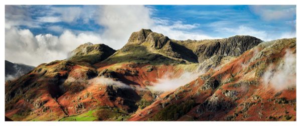 Autumn Colours of Langdale Pikes - Print