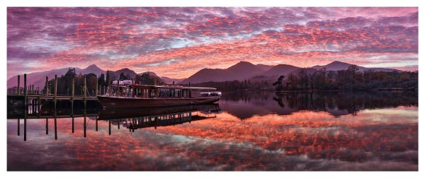 Red Sky Reflections Over Derwent Water - Print