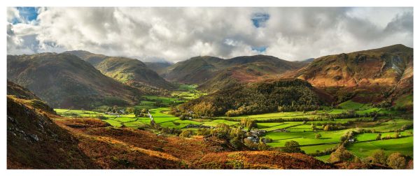 Light on the Fields and Fells of Borrowdale - Print