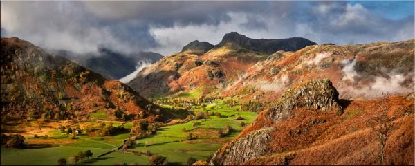 Autumn Sunshine Over Great Langdale - Canvas