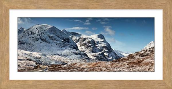 Glencoe in the Snow framed print with Mount