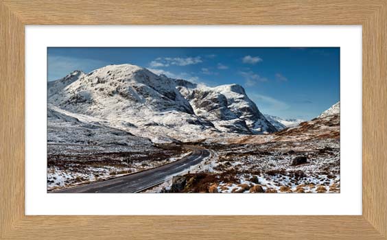 Road Through Glencoe framed print with Mount