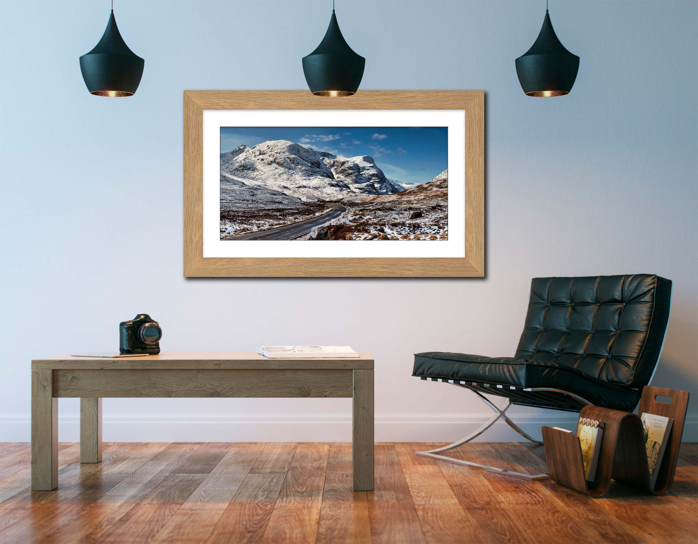 Road Through Glencoe framed print with mount on Wall