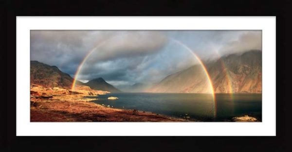 Wast Water Rainbow framed print with Mount