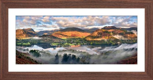 Glenridding Morning Mists framed print with Mount