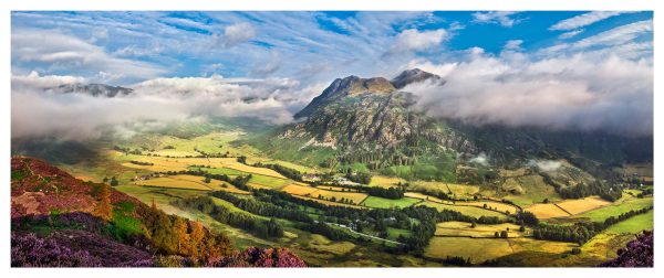Clouds Mists and the Langdale Pikes - Print