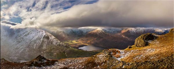 Snowy Peaks Around Brothers Water - Canvas