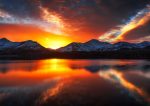 Derwent Water - Winter Sunset Over Derwent Water