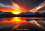 Derwent Water - Cards - Winter Sunset Over Derwent Water