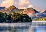 Derwent Water - Cards - Morning Mists Around Derwent Isle