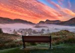 Langdale - Dawn Mists Over Elterwater Village
