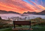 Langdale - Cards - Dawn Mists Over Elterwater Village