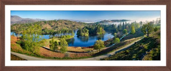 Tarn Hows Serene Morning framed print with Mount