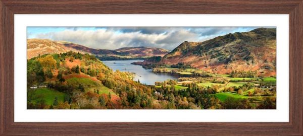 Ullswater Autumn Colours framed print with Mount