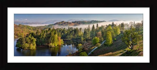 Tarn Hows Spring Colours framed print with Mount