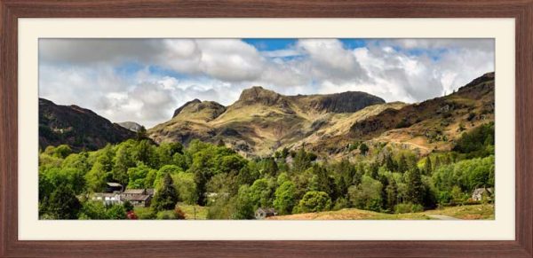 Elterwater Woodland to Langdale Pikes - Framed