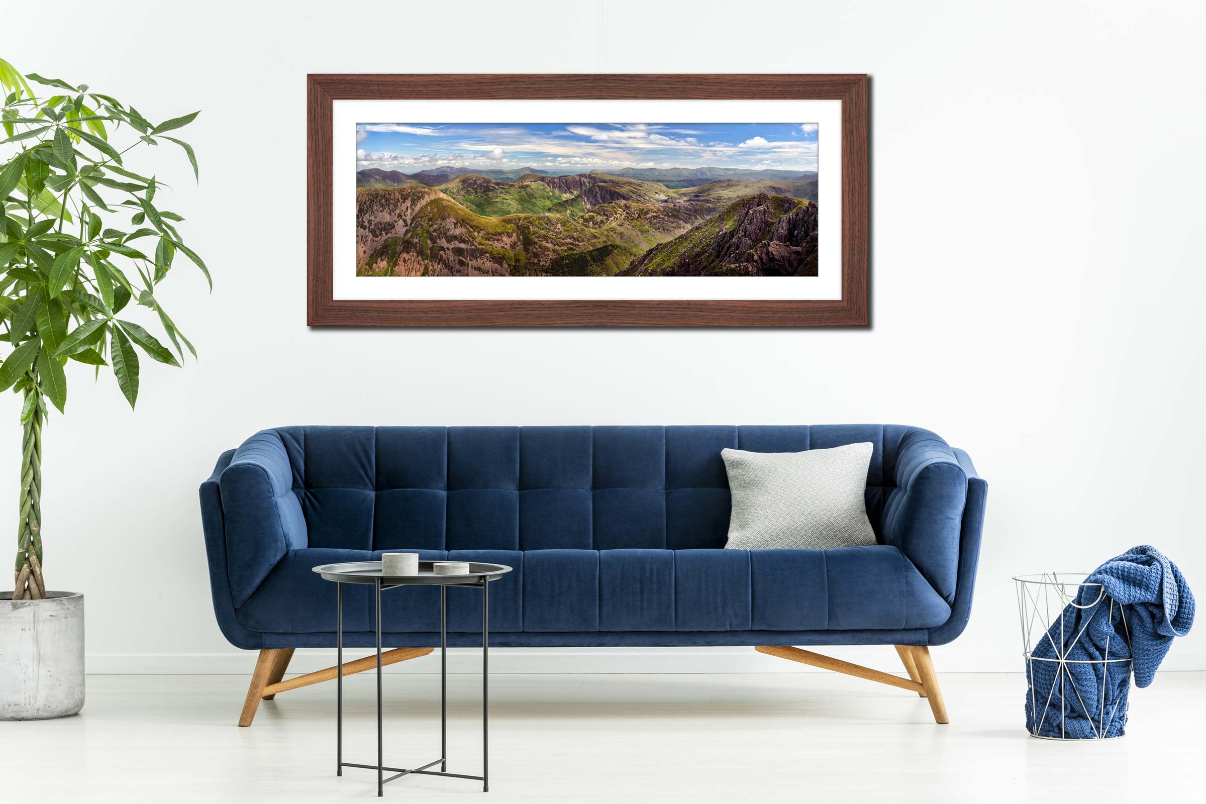 The Fells From Pillar framed print with mount on Wall