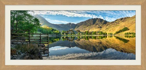 Springtime Serenity at Buttermere framed print with Mount