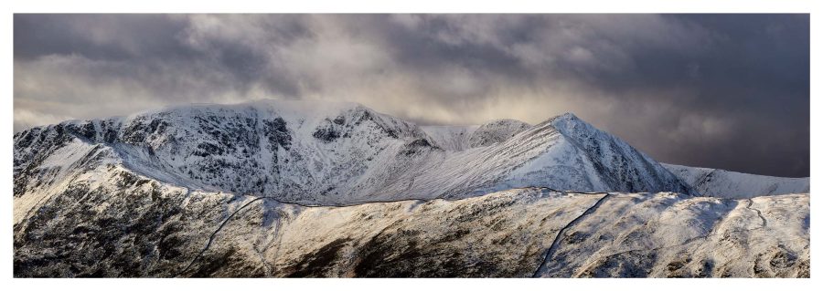 Helvellyn and Catstye Cam in Winter - Print