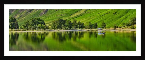 The Buttermere Boat framed print with Mount