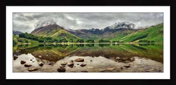 Buttermere Shallows framed print with Mount