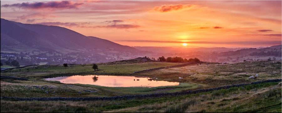 Dawn Skies Over Tewet Tarn - Canvas
