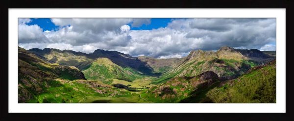Dappled Light Over Langdale - Framed print with Mount