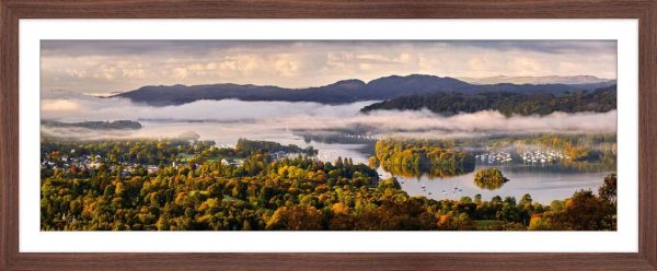 Windermere Morning Mists - Framed print with Mount