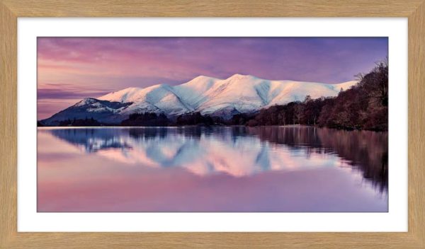The Purple Peaks framed print with mount