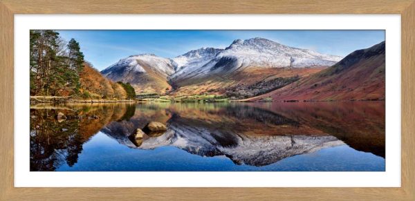 Sca Fell Winter Reflections framed print with Mount