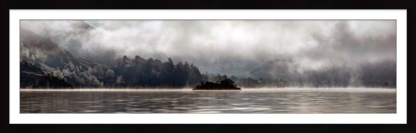 Frosty Misty Morning Ullswater - Framed print with Mount