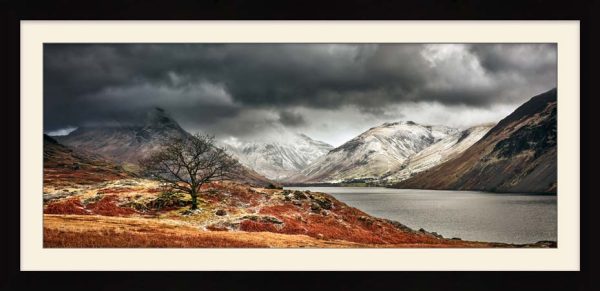Winter Colours of Wastwater framed print with Mount