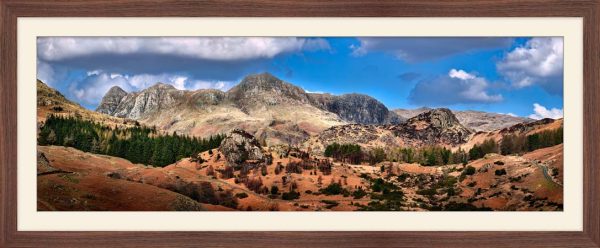 Langdale Pikes and Side Pike - Framed print with Mount