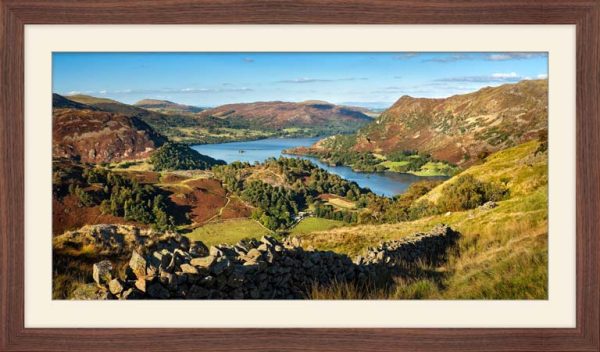 Early Evening Sunlight Over Ullswater framed print with Mount