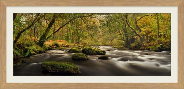 Early autumn colours around the River Rothay in the Lake District framed print with Mount